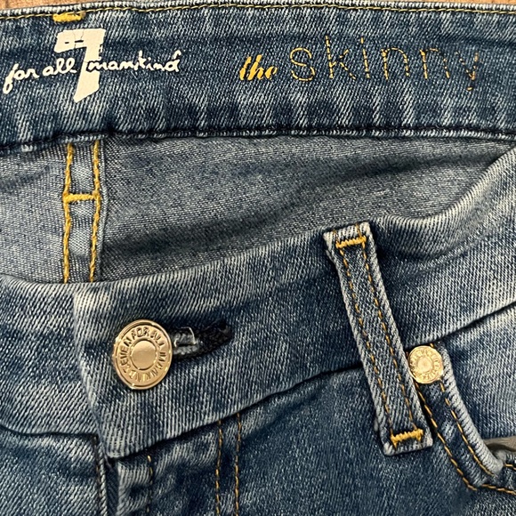 7 For All Mankind The Skinny Medium Wash Jean - Picture 7 of 10